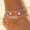 thumbnail image 4 of Guardurnaity Tobilleras de plata para mujer, bonitas pulseras de playa, joyería de aleación para pies, cadena ligera para pies descalzos, Ropa, zapatos y accesorios Miscelánea, 4 of 5