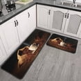 thumbnail image 4 of Coffee Kitchen Decor Rugs Set 2 Piece, Farmhouse Style Home Indoor Kitchen Rugs and Mats Non Skid Washable 17x47+17x30 Inches, 4 of 6