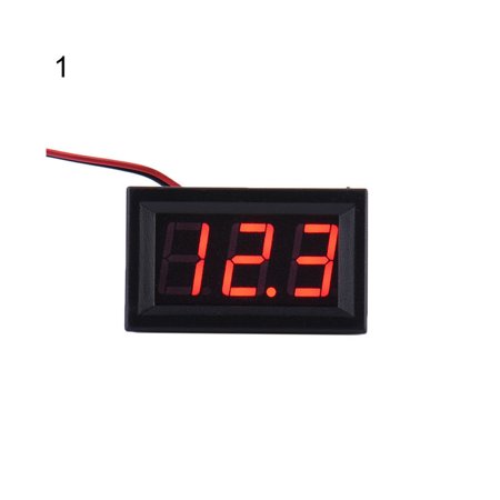 DC 3.2-30V Two-wire Voltmeter LED Panel Digital Display Voltage Meter Device - Red