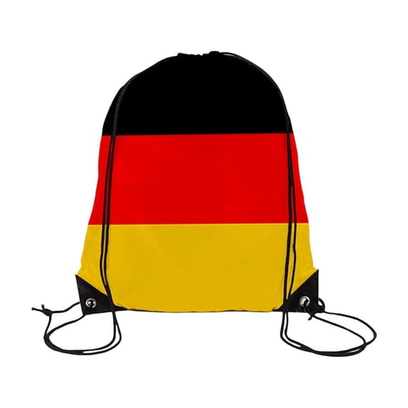 Guodhu Germany Flag Drawstring Backpack Lightweight Mixed Material Casual Daypack for Travel Outdoor Sports Hiking Campus Festival Events(Multicolor D)
