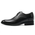 thumbnail image 2 of CMR CHAMARIPA High Heel Men Dress Shoes - Black Leather Lace Up Shoes 7CM / 2.76 Inches, 2 of 9