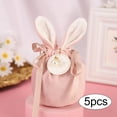 thumbnail image 3 of Bolsa de terciopelo para dulces, organizador de joyas, suave y elegante para regalo de Pascua, ideal para cumpleaños. Rosa, 3 of 9