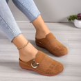 thumbnail image 4 of HaoXianJian Women Mules Shoes: Comfortable Arch Support Closed Toe Sandals Backless Low Wedge Slip on Shoes Comfortable Spring Flat Shoes for Office, Work, 4 of 6