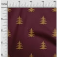 thumbnail image 1 of oneOone Cotton Poplin Fabric Christmas Tree Ikat Printed Fabric 1 Yard 42 Inch Wide, 1 of 3