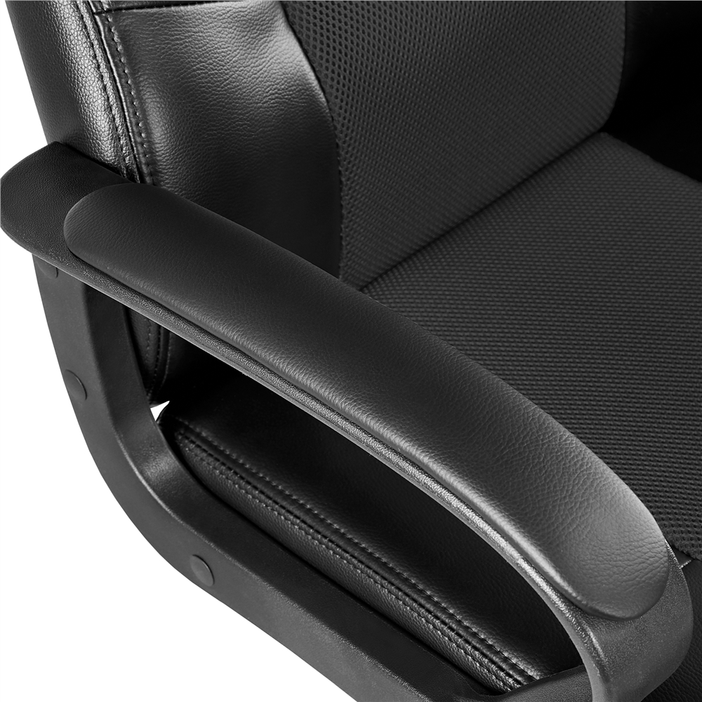 Alden Design Adjustable Swivel Artificial Leather Gaming Chair, Black - image 5 of 11