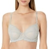 Calvin Klein JET GREY Seductive Comfort Unlined Lace Bra, US 32B, UK 32B