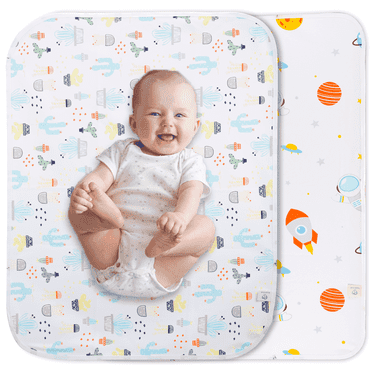 Asung Baby Changing Pad Waterproof 37.5x27.5 inch Portable Diaper Changing Mat Liners 2 Pack