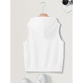 thumbnail image 5 of Yigetop Sleeveless Hoodies for Women, Women's Vest Women's Leisure Loose and Versatile Thin Sleeveless Cardigan Zipper Sweater Sleeveless Hooded Tank Top Women White S, 5 of 6