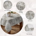 thumbnail image 5 of Black White Geometric Table Cloth Waterproof Tablecloths, Modern Striped Abstract Art Tablecloth Dining Table Cover for Kitchen Party Tabletop Outdoor, Rectangle Tablecloth 54x108 Inch, 5 of 9