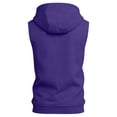 thumbnail image 4 of CIENVNSTG Mens Tank Quarter Zip Pullover Hoodies Workout Gym Athletic Running Casual Fashion Hoodie Sleeveless Summer Outfits Purple 3XL, 4 of 4