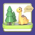 thumbnail image 2 of Godderr Toddler Kids Toys Cute Cartoon Press Small Dinosaur Toy Car Baby Toys Boys Girls Toys 2-6Y-Yellow, 2 of 6