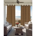 thumbnail image 3 of Vintage Rattan Black Out Curtains 84 Inch Long for Living Room, Minimalist Abstract Wicker Texture Brown Blackout Curtain Shade Thermal Insulated Window Curtains Grommet Drapes 42"x84" 2 Panels, 3 of 8