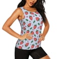 thumbnail image 2 of Lsque Strawberries Printed Workout Tank Tops for Women, Athletic Sports Tank Tops, Compression Sleeveless Dry Fit Shirts,Sleeveless Yoga Shirt-, 2 of 9