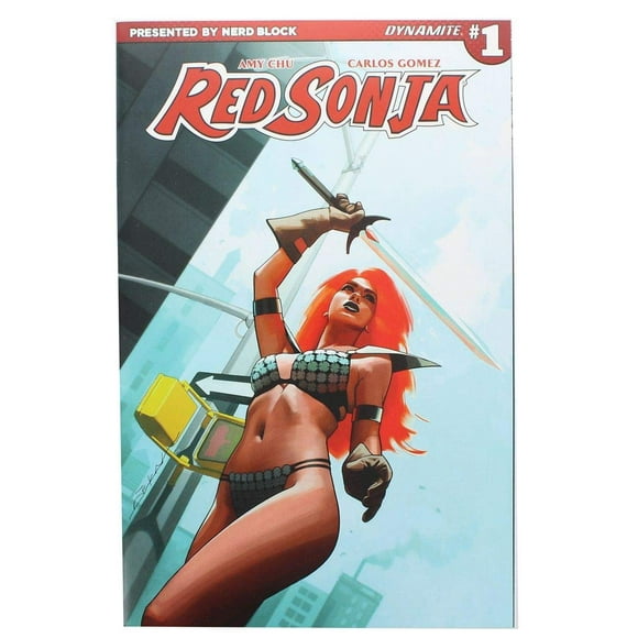 Portada exclusiva del cómic Red Sonja #0 Nerd Block