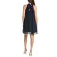 thumbnail image 2 of Adrianna Papell womens  Shift Solid Mini Dress, 6, Blue, 2 of 3