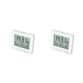 thumbnail image 2 of Matsuzay Reloj despertador LCD Fecha Relojes LED Temperatura Humedad Relojes de escritorio Blanco 2Conjunto, 2 of 6