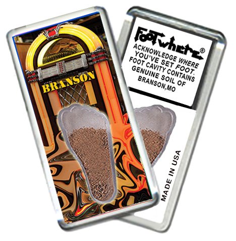 Branson FootWhere Fridge Magnets. 6 Piece Set. (BS200 - Assorted)