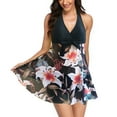 thumbnail image 1 of Traje de baño con falda y chaleco con estampado en color elegante para mujer Traje de baño de talla grande para mujer Bikini dividido OAVQHLG3B Store  lin121212, 1 of 3