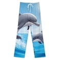 thumbnail image 3 of Dolphins Jumping in Ocean Waves-1 Pajama Pants Loose Pajamas Female Breathable Home Trousers Leisure Sleeping Pants Large Size, 3 of 6