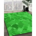 thumbnail image 2 of Ahgly Company Indoor Round Patterned Lime Green Area Rugs, 3' Round, 2 of 6