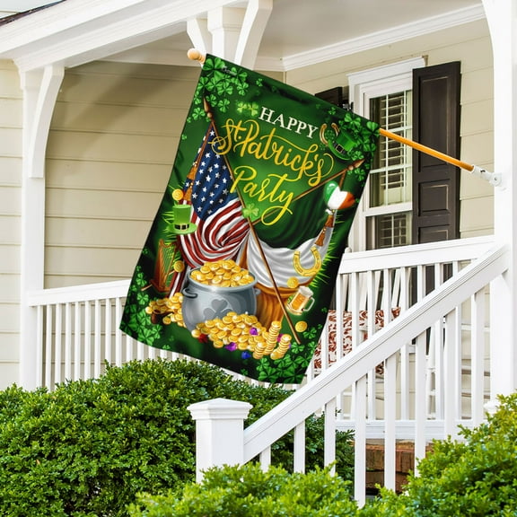 St. Patrick's Day Irish American Flag - Garden Flag (11.5" x 17.5")