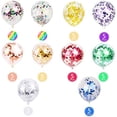 thumbnail image 2 of Party Confetti Balloons 50 Pack, 12 Inch Rainbow Confetti Latex Balloons for Birthday Baby Shower Party Decoration$$Electronics Accessories, 2 of 7