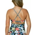 thumbnail image 3 of Jessica Simpson MANDARIN MULTI Tropical Punch Cross-Back Tankini Top, US Small, 3 of 3