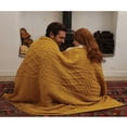 thumbnail image 6 of Aran Patchwork Throw 100% Premium Merino Wool Blanket 60" x 42" Made in Ireland by Aran Woollen Mills, Yellow, 6 of 7