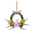 thumbnail image 2 of Kuroiy Easter Egg Wreath Purple 13.8in, Artificial Spring Front Door Decoration, Outdoor Garden Holiday Garland, Plastic Hanging Ornament for Home, Mantel, Entryway Decor, 2 of 7