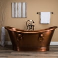 thumbnail image 2 of Hadley 71 Inch Copper Freestanding Double Slipper Bathtub - Medium Copper, 2 of 2