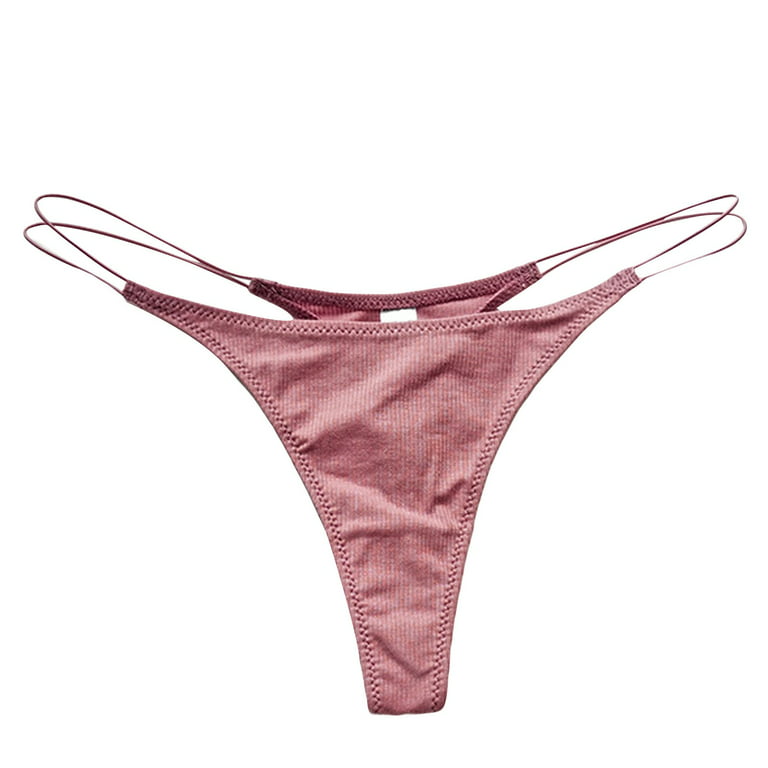 Kddylitq Women's Seamless Low Rise Soft G String Thong Panties No