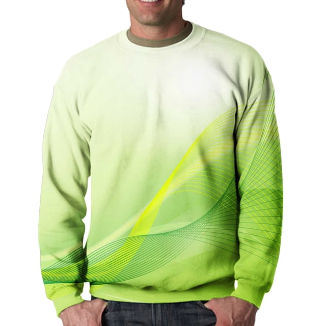 Birdeem Chandail Décontracté pour Hommes Col Rond Manches Longues Chandails en Molleton Imprimés 3D Blouse
