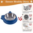 thumbnail image 4 of silver Cuencos para perros, cuencos para gatos, cuenco de comida para gatos con cuenco de acero inoxidable, cuencos elevados resistentes para gatos, 4 of 4