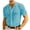 Blue, variant on WREESH Men's Trendy Button Down Shirts Short Sleeve, Turn-Down Collar, Knitted Thin Shirt with Solid Print, Perfect for Casual Wear Beige