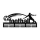 thumbnail image 1 of Colgador de medallas, organizador de estantes para premios, montaje en pared, hierro negro resistente fútbol americano, 1 of 9