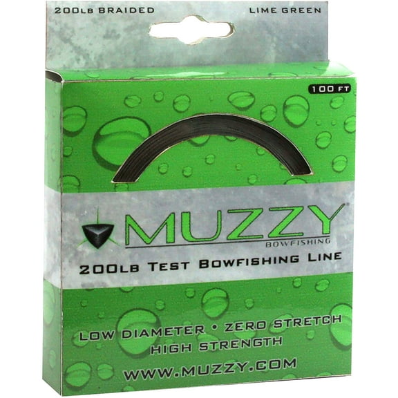 Muzzy Lime Green Braided Bowfishing Line, 100-Ft
