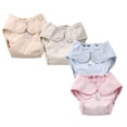 thumbnail image 5 of 3PCS Washable Cotton Baby Cloth Diaper Cover Reusable Baby Diapers Breathable Nappy Wrap Newborn Nappy Changing, 5 of 11