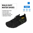thumbnail image 4 of XUNKUSGA Water Shoes Men Women Summer Quick Dry Wide Toe Non-Slip Aqua Shoes Casual Adjustable Barefoot Sock for Beach Hiking Diving Boating,Black,5.5, 4 of 6