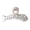 Gray, variant on Nacreous Fish Bone Hair Claw Clip Gentle On Hair Perfect For Various Outfits