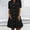 Black, variant on Sentmoon Beach Dresses for Women 2026 Vacation Formal Dress Summer Solid Color Long Sleeve Lapel Button Down Stretchy Regular Fit Trendy Midi Wedding Guest Dresses S-2XL
