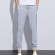 thumbnail image 1 of Pantalones largos para hombre, con cordón, cintura elástica, holgados, deportivos, casuales, de poliéster, 1 of 7