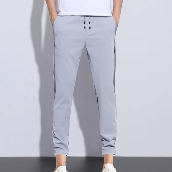 BLCHUNen Sweatpants for Men Drawstring Elastic Waist Breathable Quick Drying Workout Active Sports Gym Athletic Casual Pants