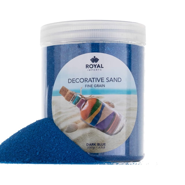 Arena decorativa Royal Imports, color azul oscuro, grano fino, 2 kg