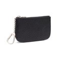 thumbnail image 6 of Daisy Rose Luxury Coin Purse Change Wallet Pouch for Women - PU Vegan Leather Card Holder with Oversized Metal Keychain and Clasp - Black Python, 6 of 6