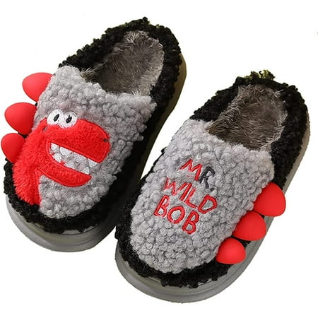 

PIKADINGNIS Cute Women Slippers Dinosaur Pattern Comfortable Warm House Slide Anti-Slip Outdoor Shoes