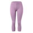 thumbnail image 2 of Dyfzdhu Fleece Lined Leggings for Women Winter Thermal Velvet Leggings High Waist Comfy Trousers Hip Lifting Purple, 2 of 4