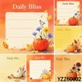 thumbnail image 2 of 3.54x3.54" Avocado Message Cards - 100 Pcs Sticky Notes + 100 Various Emoticon Stickers, Notepads for Creative Mini Cards for Home Office Decor, Fall Notepads with Pumpkin & Floral Designs, 2 of 12