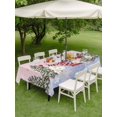 thumbnail image 3 of Outdoor Tablecloth with Umbrella Hole and Zipper, Pink Christmas Snowman Rectangle Table Cloth 60x102 Inch Waterproof Tablecloth, Winter Xmas Tree Snowflakes Picnic Table Cover for Patio Camping, 3 of 7
