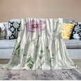 thumbnail image 2 of ARISTURING Pink Poppy Sherpa Blanket Poppy Floral Throw Blanket for Sofa Couch Bed Botanical Floral Printed Plush Blanket Ultra Soft Decor Colorful Wild Flowers Fuzzy Blanket Throw, 2 of 6