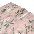 thumbnail image 3 of Bath Curtain & 72x72in Non-Slip Bath Mat Set 12-Grommet Shower Curtain Memory Foam Bath Rug Small White and Pink Flowers, 3 of 7